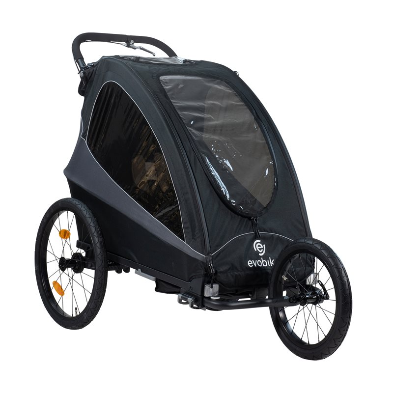 Pyörävaunu Evobike Yxlan Musta / Harmaa