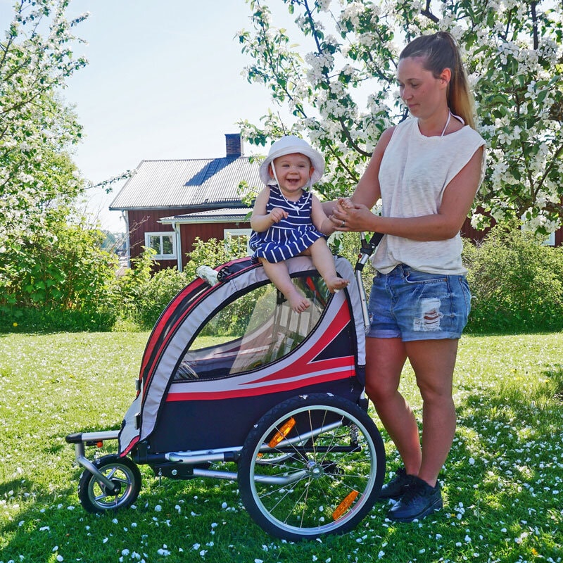 Cykelvagn SunBee Promenad PLUS m. barnvagnskit