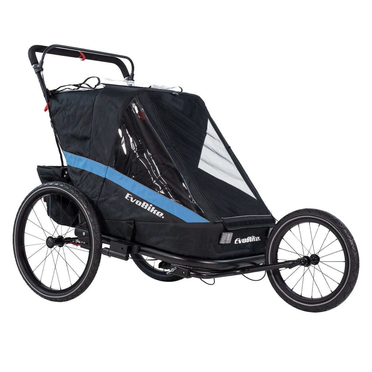 Pyörävaunu Evobike Väddö - Lastenvaunu + juoksusetti