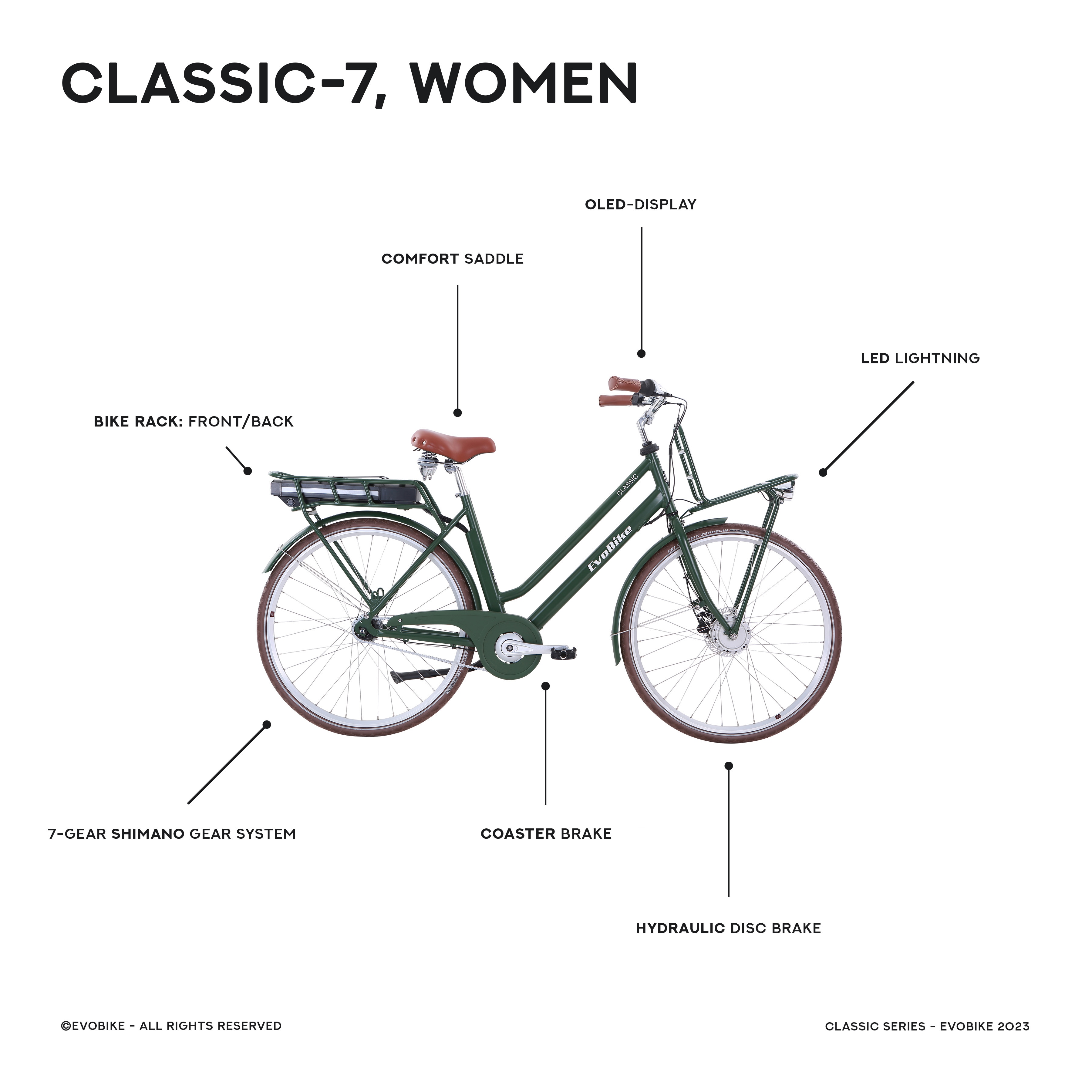 EvoBike Classic-7, Naisten