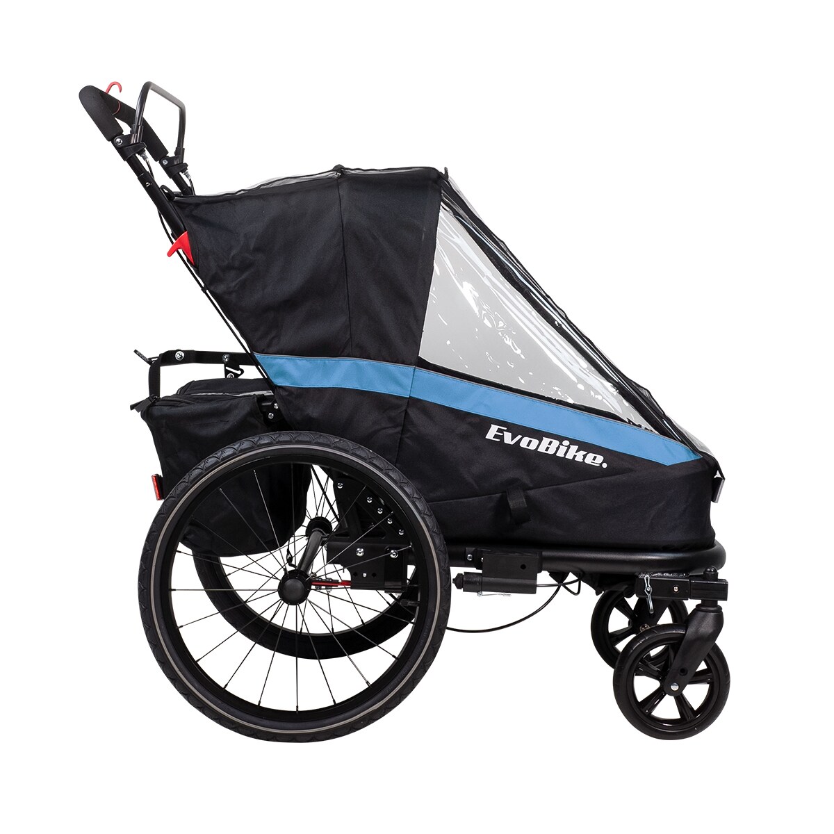 Pyörävaunu Evobike Väddö - Lastenvaunu + juoksusetti