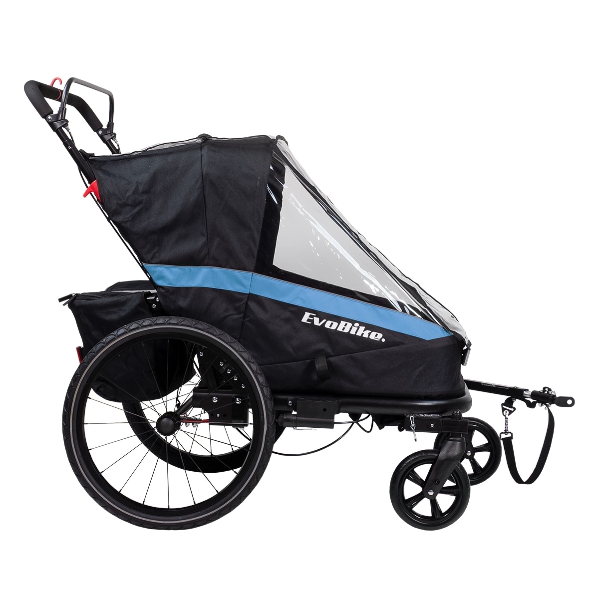 Pyörävaunu Evobike Väddö - Lastenvaunu + juoksusetti