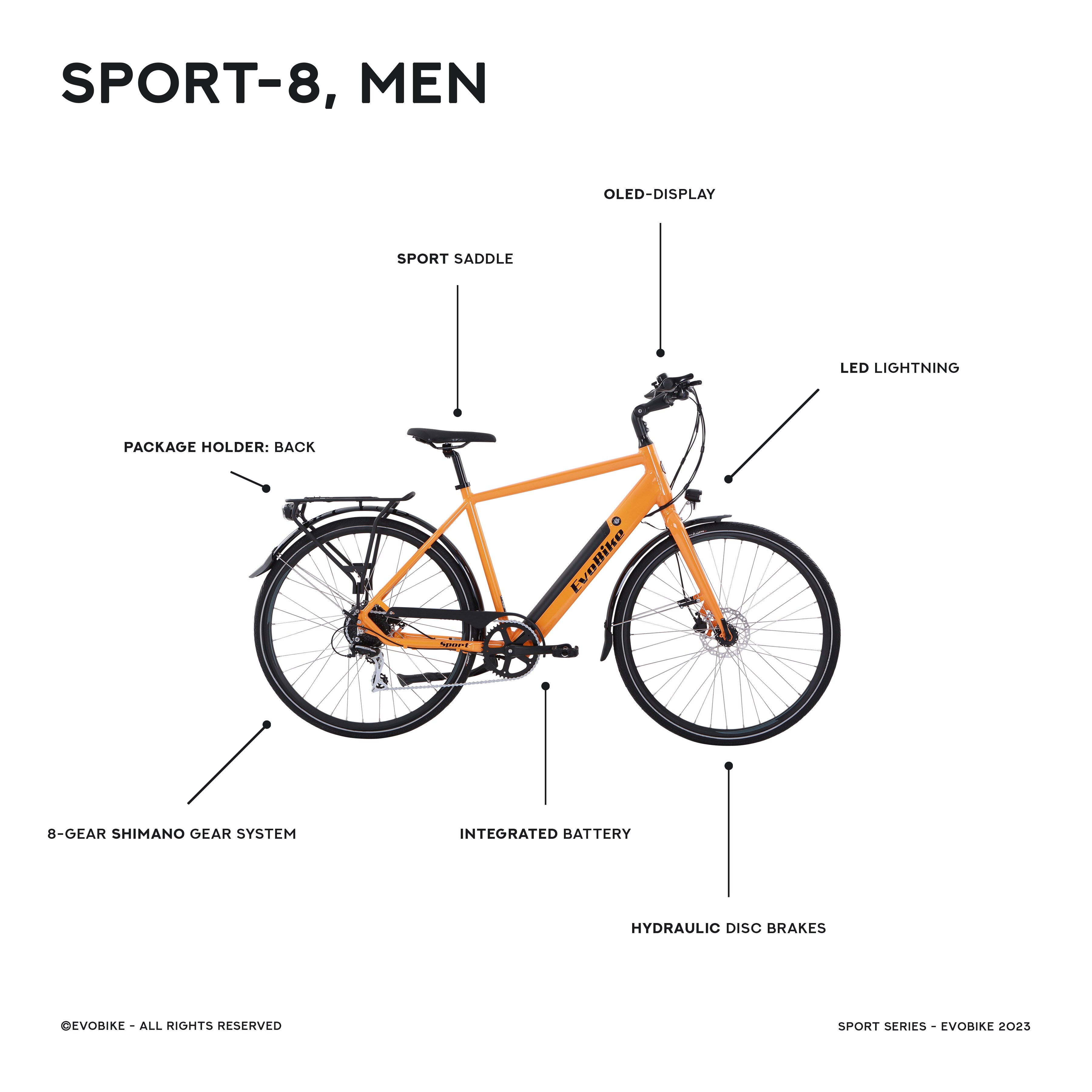EvoBike Sport-8, Miesten