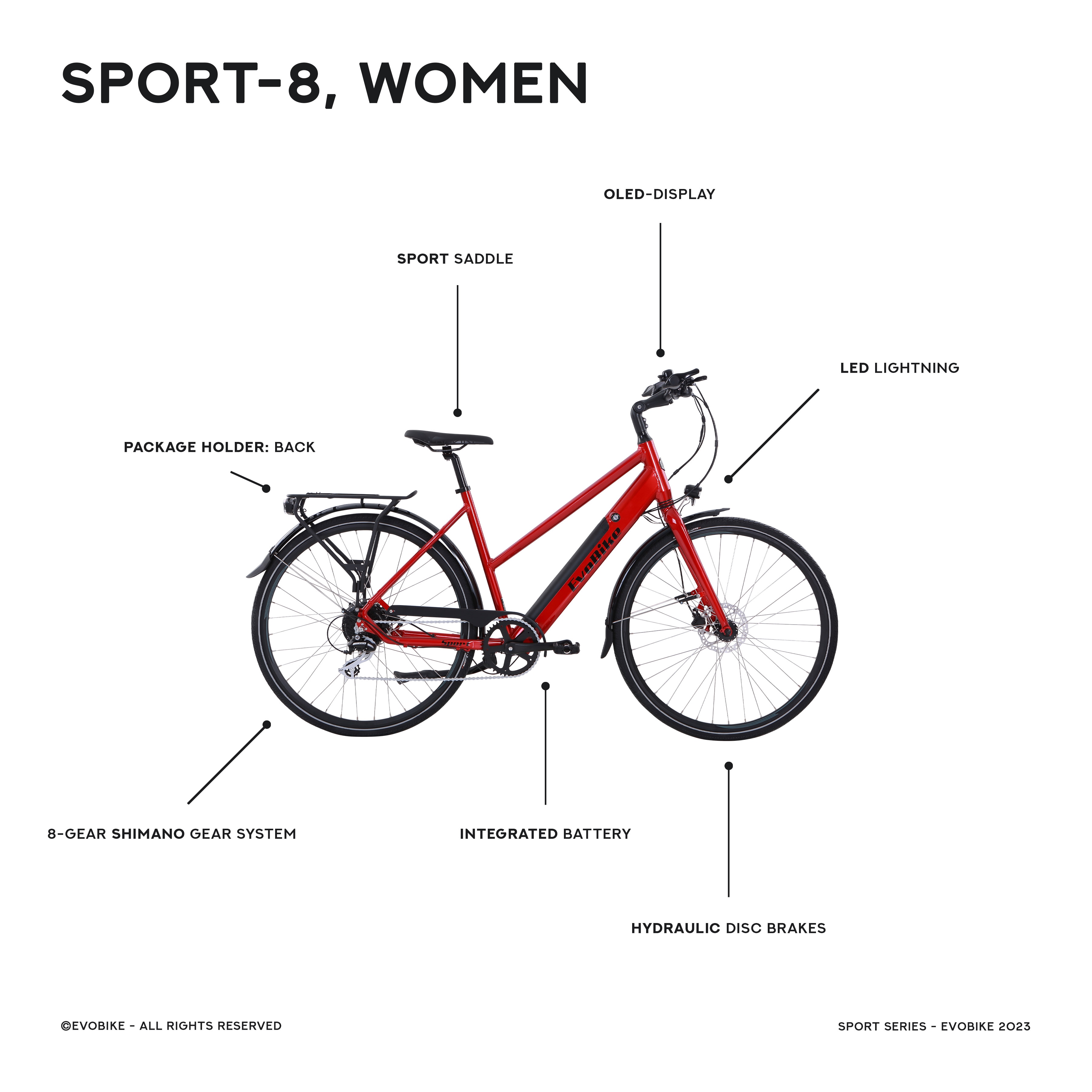 EvoBike Sport-8, Naisten
